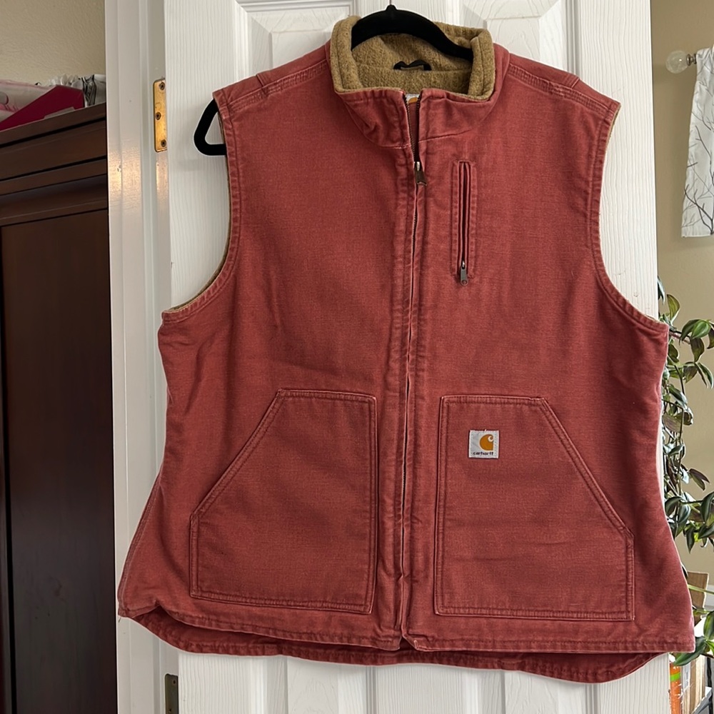 Carhartt insulated vest size xl salmon pink